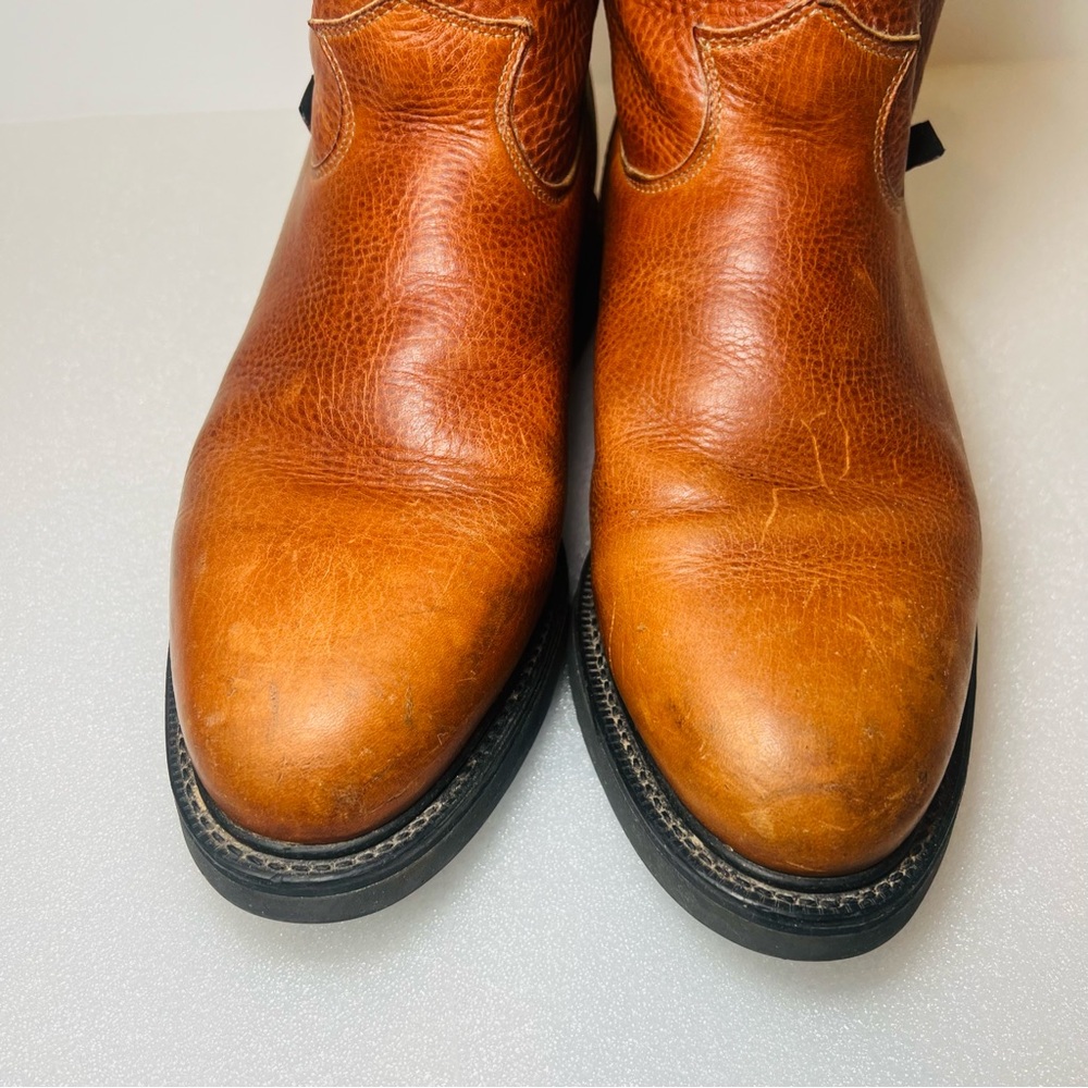 Justin Leather Roper Work Boots 11.5 - Picture 3 of 8